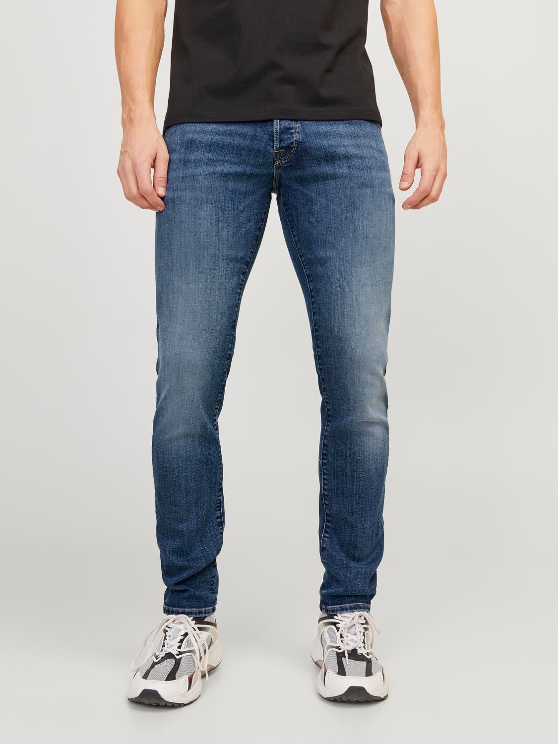 Jack & Jones Intelligence chris loose fit jeans in light stone blue wash  with rips | ASOS